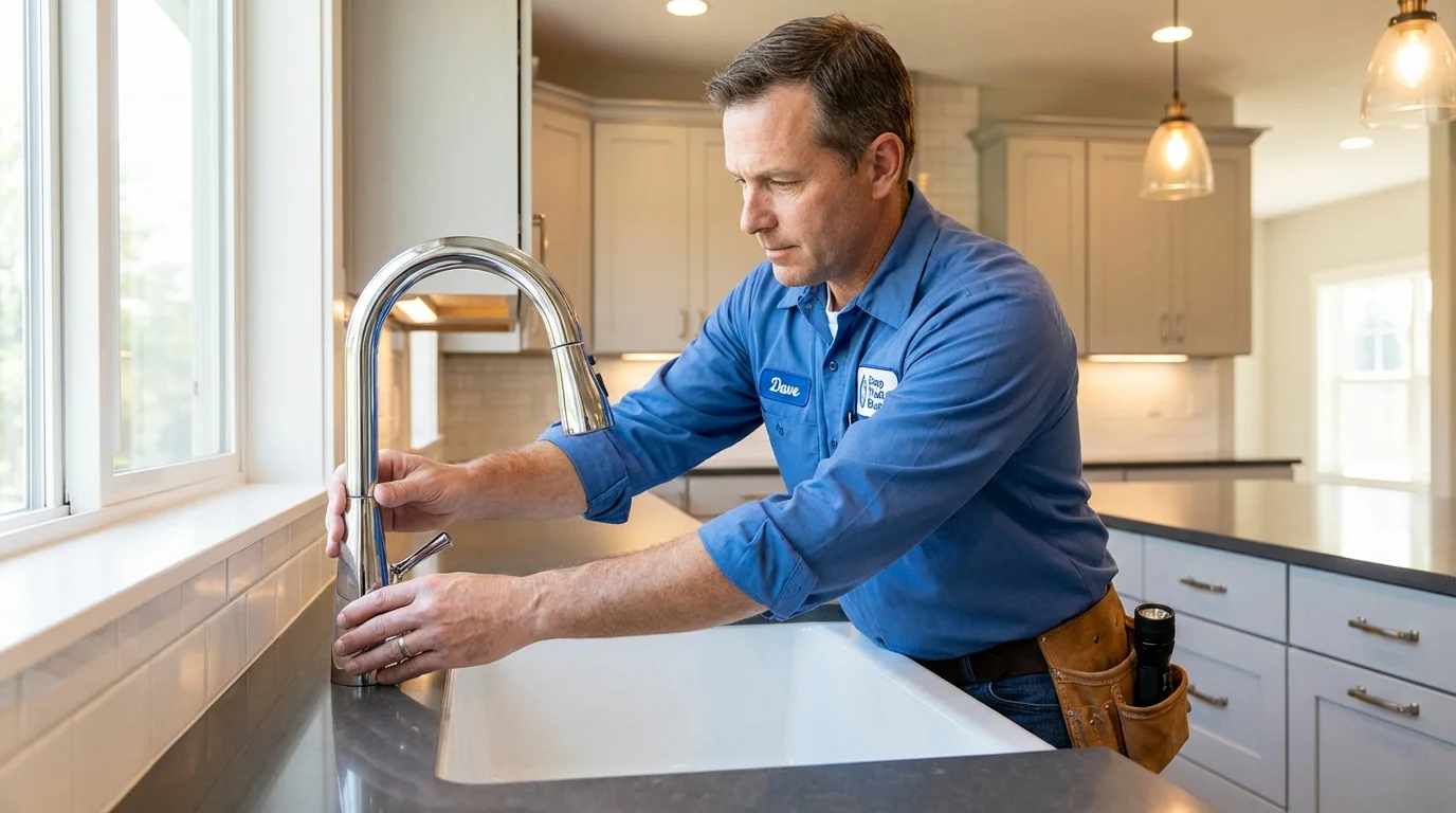 Kitchen faucet installation by Johns Plumbing LLC in Berino